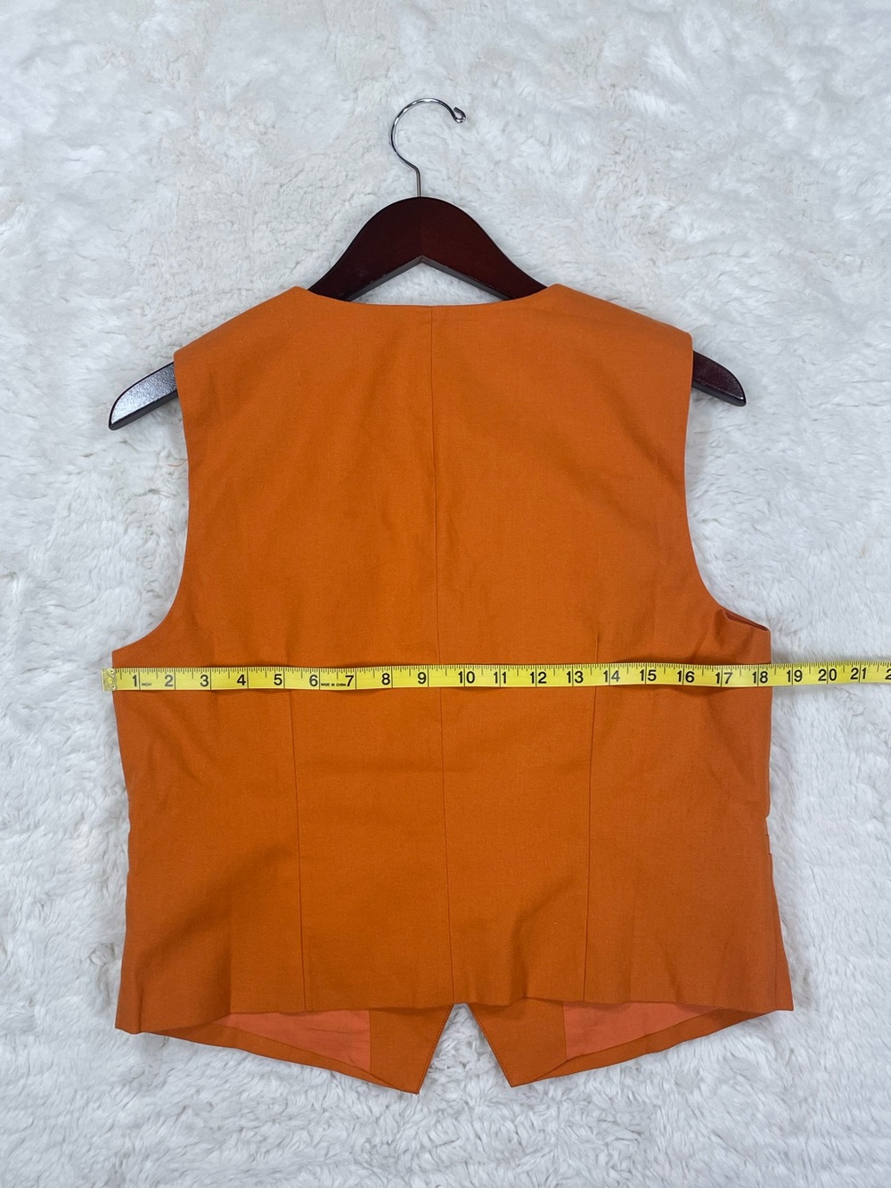 Commense Terracotta Wide-Leg Linen Vest & Trousers Set Size Large - Picture 5 of 12